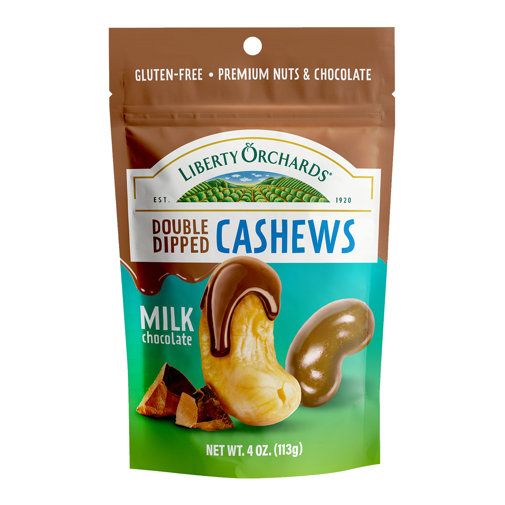 Milk Chocolate Cashews - Liberty Orchards