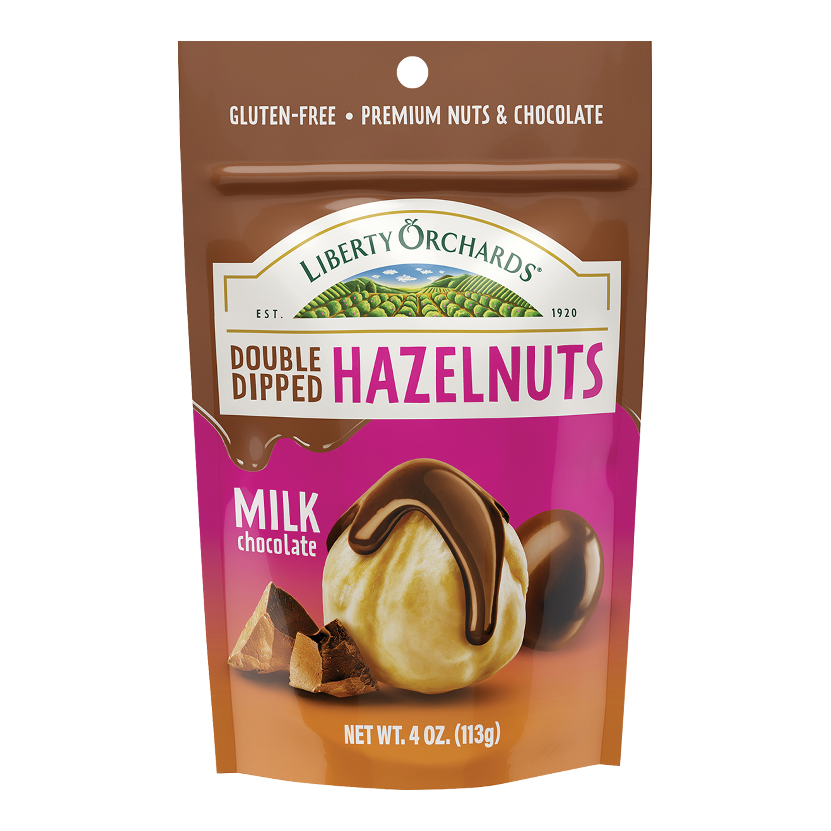 Milk Chocolate Hazelnuts - Liberty Orchards