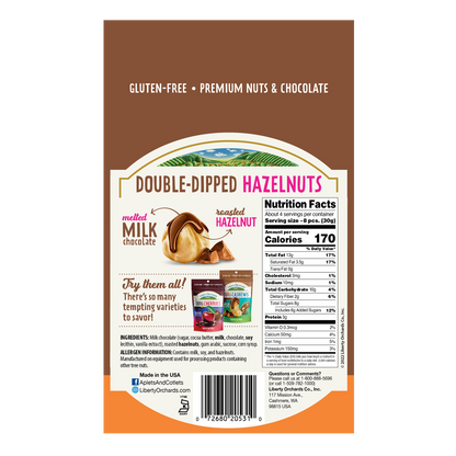 Milk Chocolate Hazelnuts - Liberty Orchards
