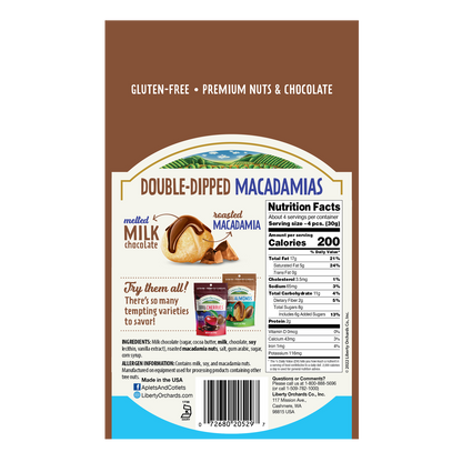 Milk Chocolate Macadamias - Liberty Orchards