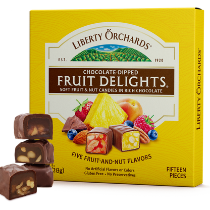 7.5oz Chocolate-Dipped Fruit Delights - Liberty Orchards