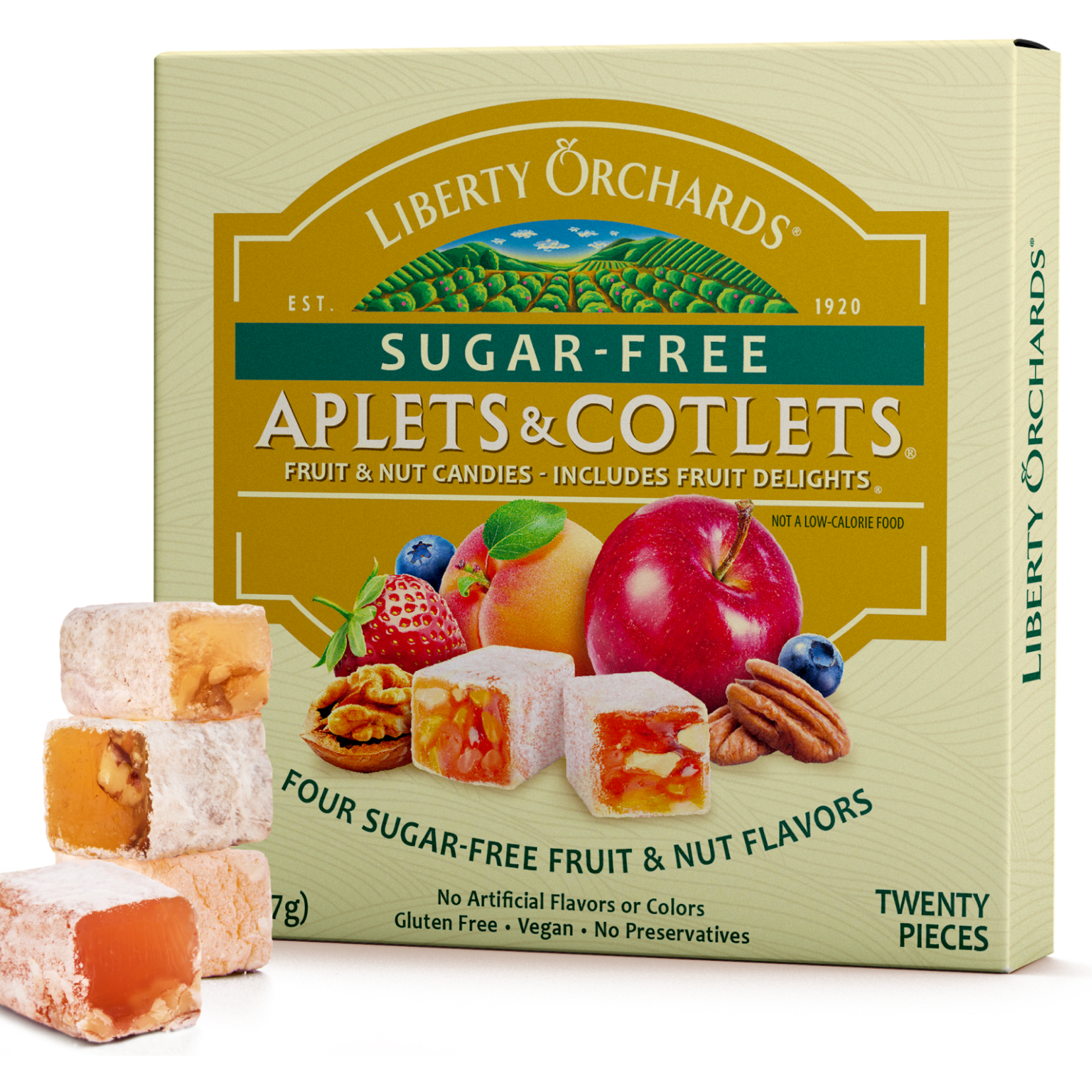 8oz Sugar-Free Aplets & Cotlets + Fruit Delights - Liberty Orchards