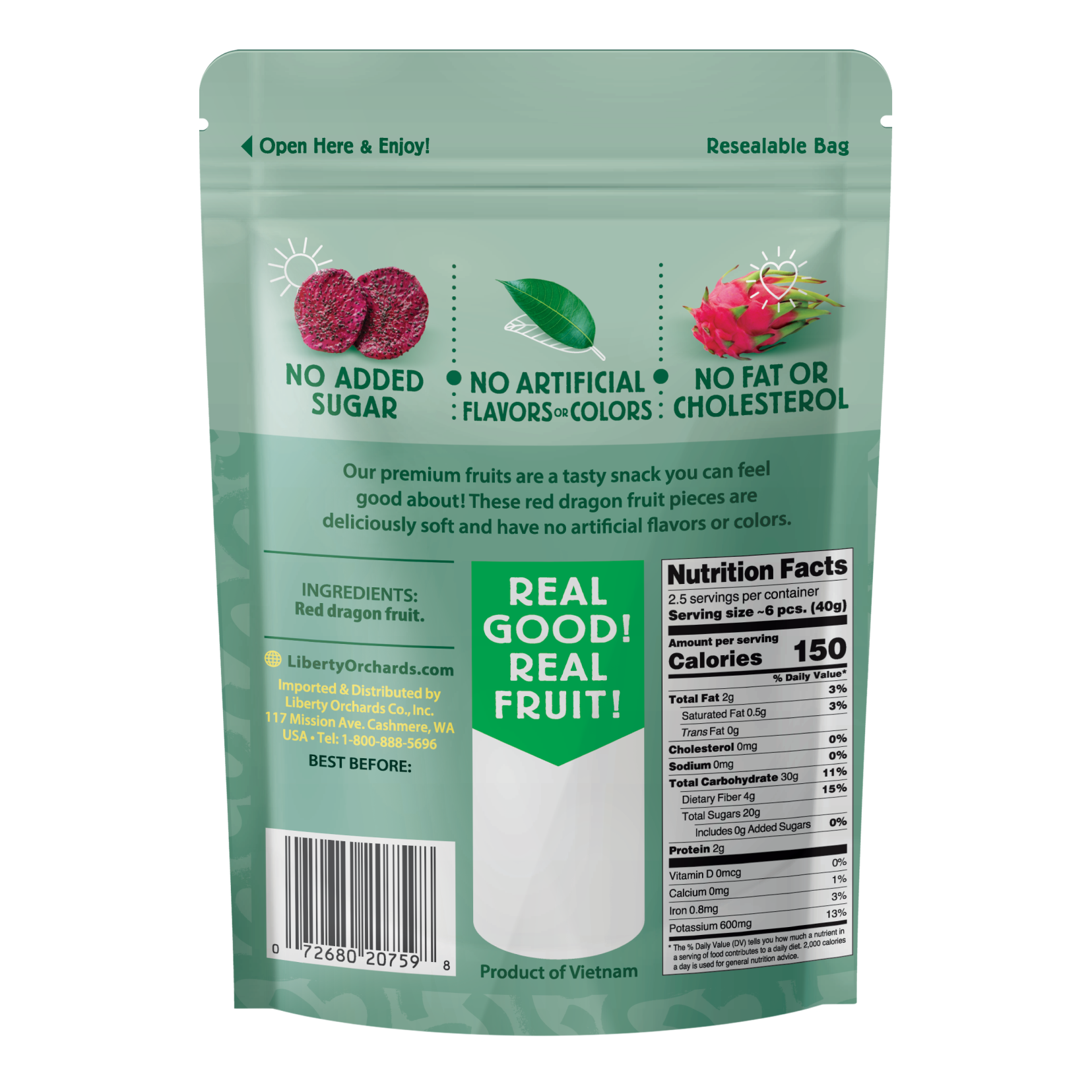 Dried Red Dragon Fruit - Liberty Orchards