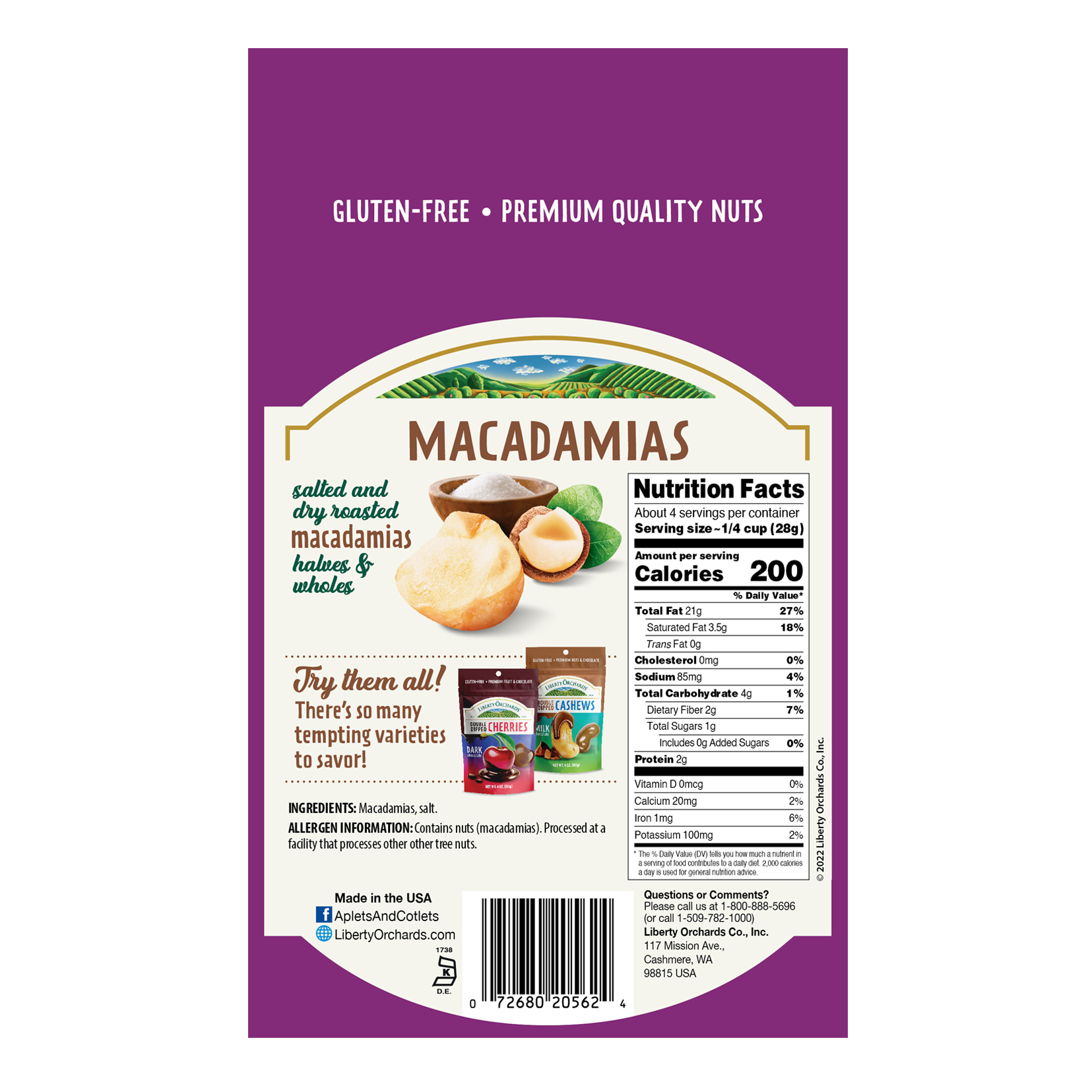 Salted & Dry Roasted Halves - Liberty Orchards