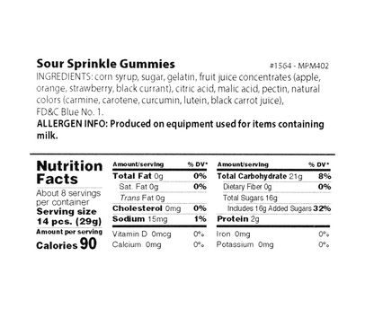 Sour Sprinkle Gummies - Liberty Orchards