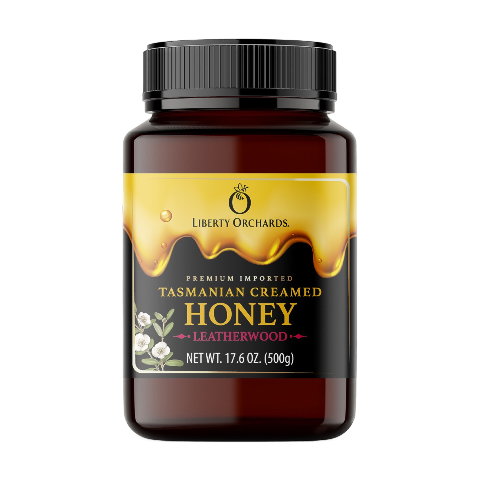 17.6oz Honey Leatherwood (creamed) - Liberty Orchards