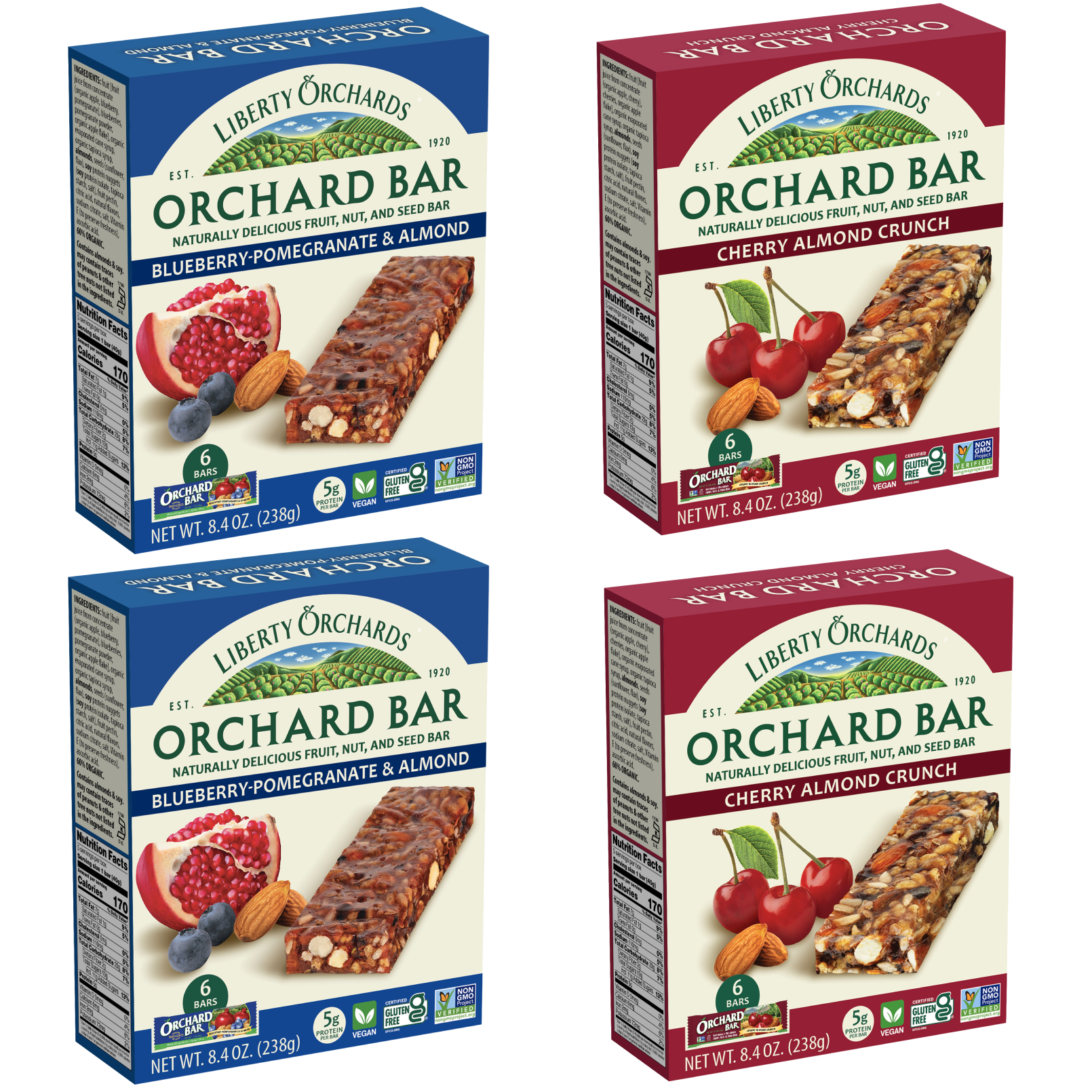 2 Blueberry + 2 Cherry