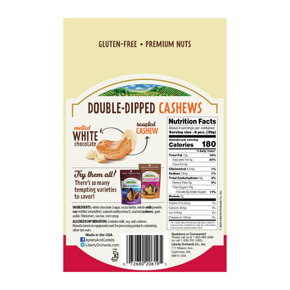 White Chocolate Cashews - Liberty Orchards