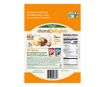 4.5oz ChocoDelights Pineapple-Coconut - Liberty Orchards