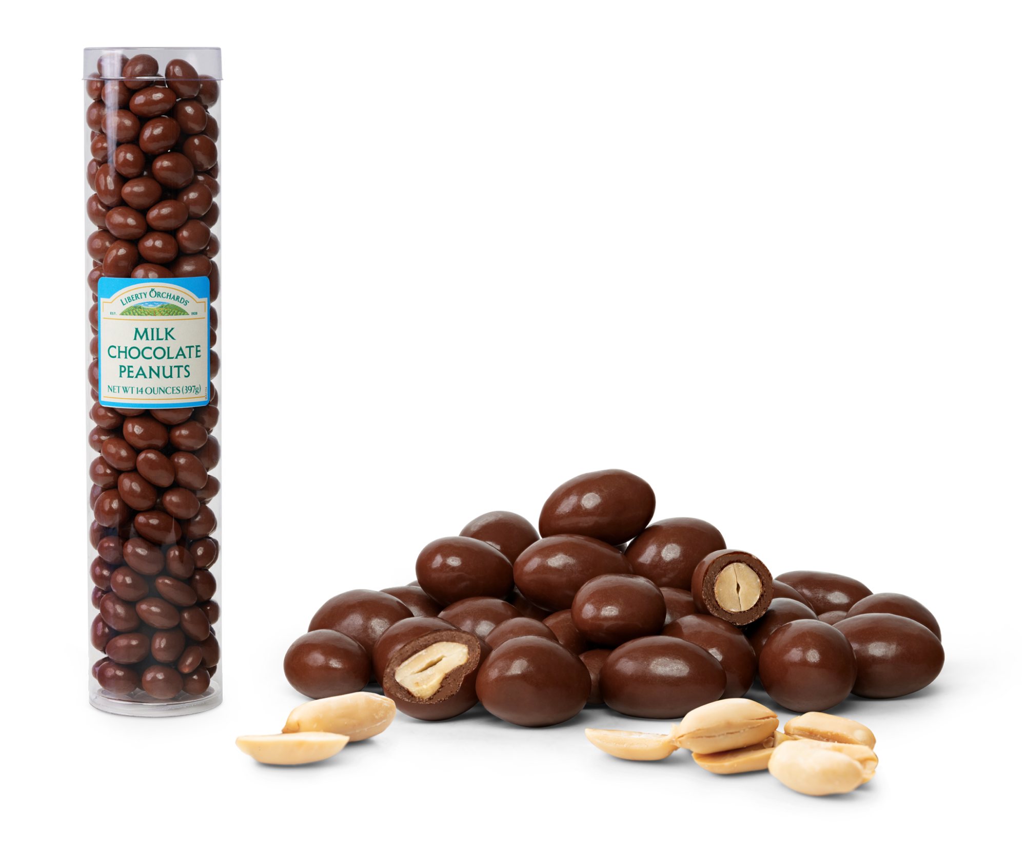 Milk Chocolate Peanuts - Liberty Orchards