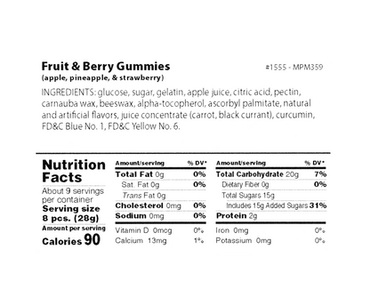 Fruit & Berry Gummies - Liberty Orchards