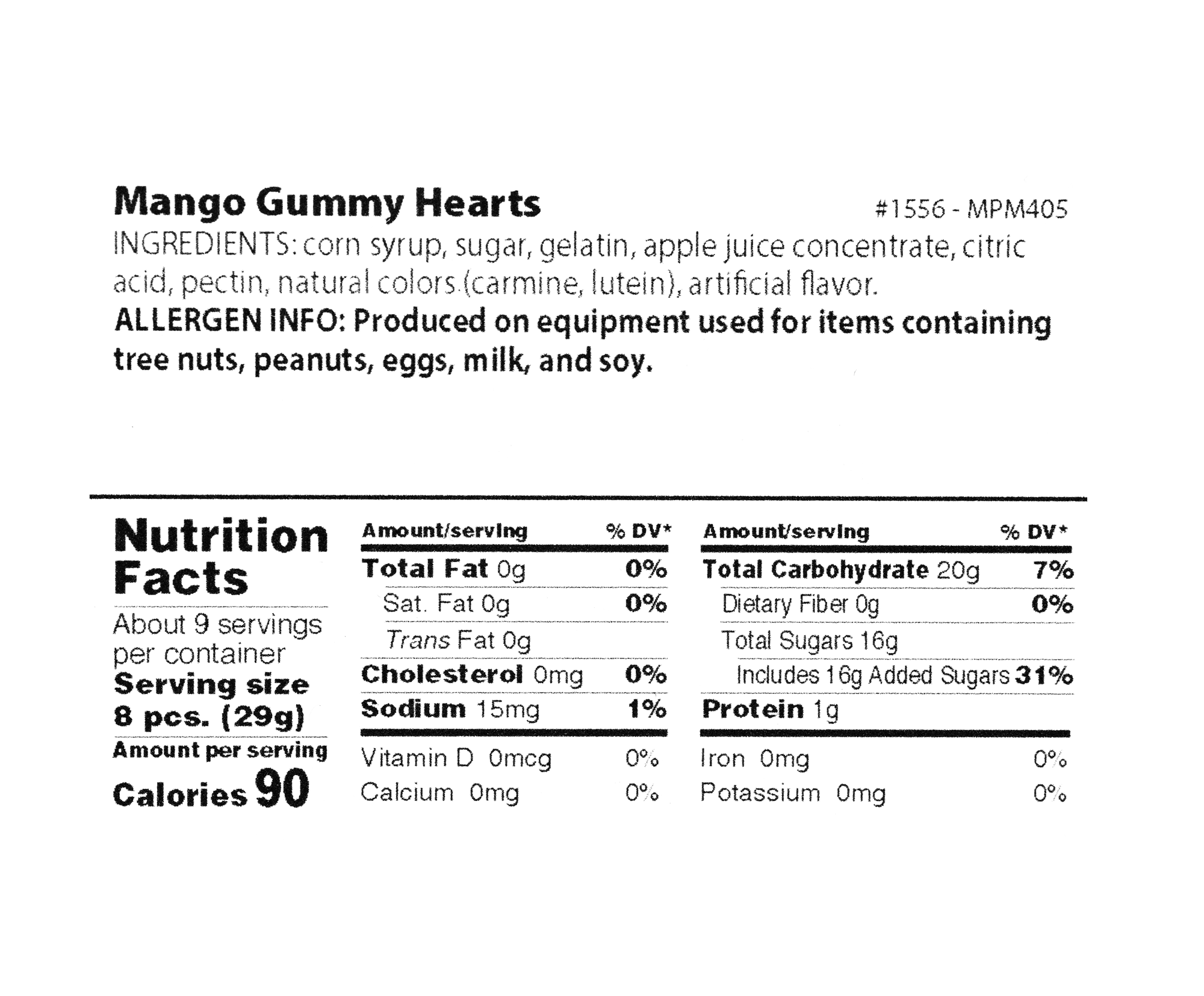 Mango Gummy Hearts - Liberty Orchards