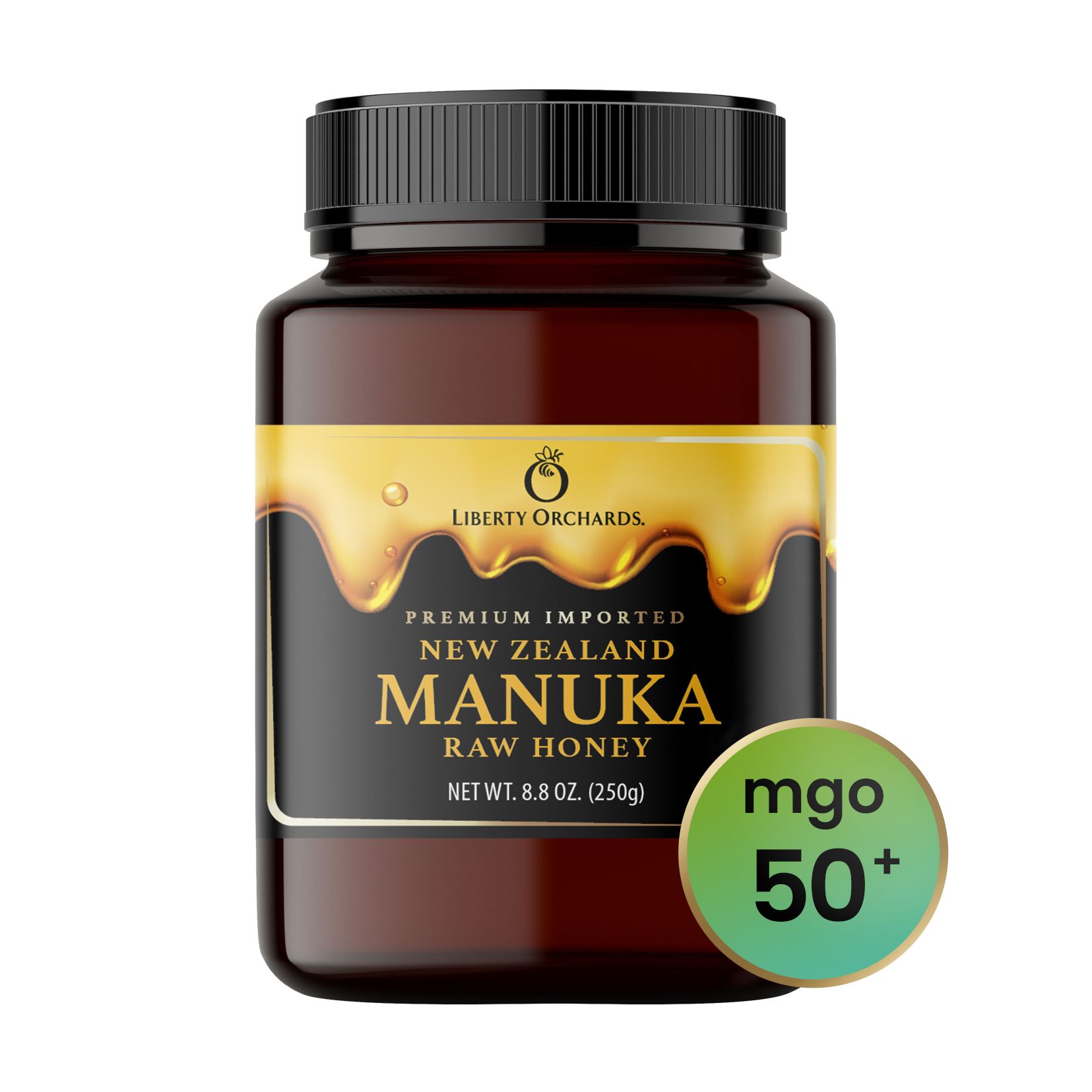 8.8oz MGO 50+ Manuka raw Honey - Liberty Orchards