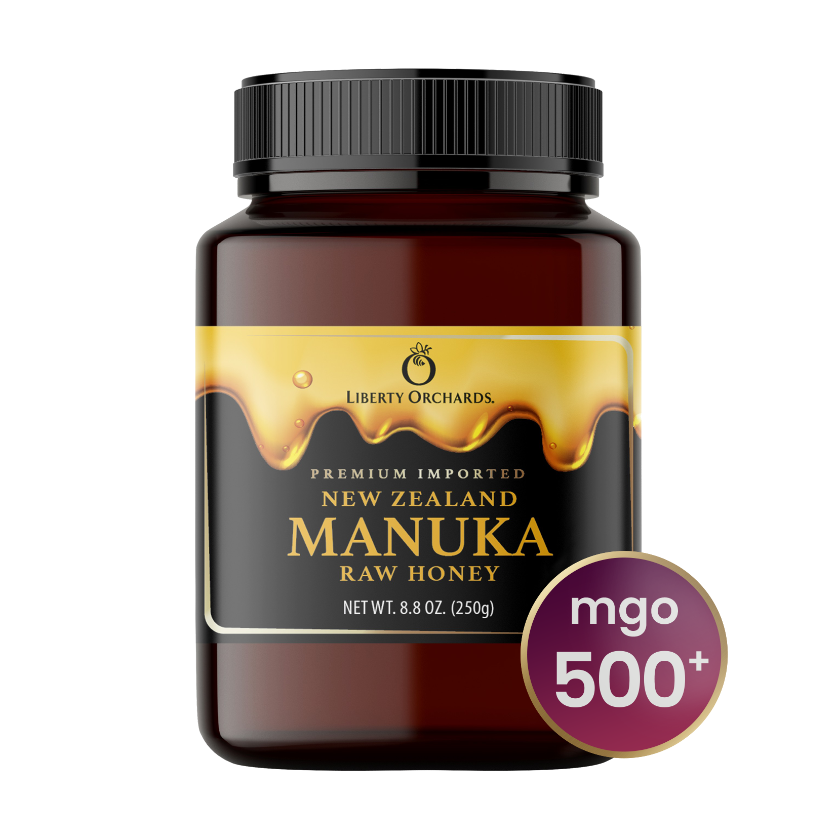 8.8oz MGO 500+ Manuka raw Honey - Liberty Orchards