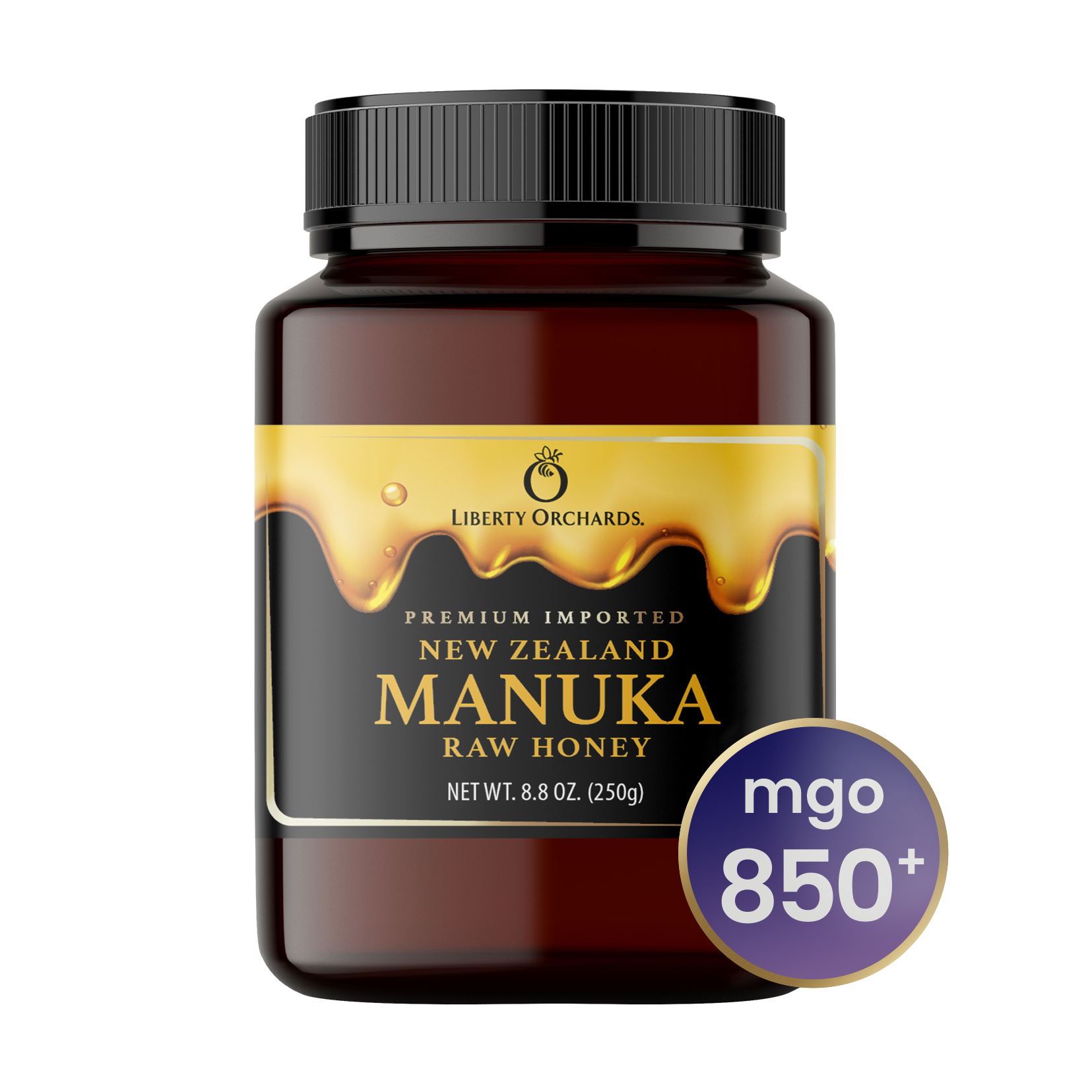 8.8oz MGO 850+ Manuka raw Honey - Liberty Orchards