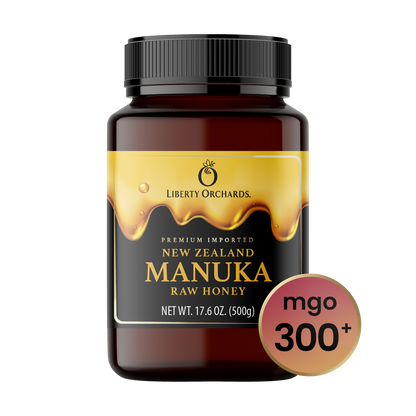 17.6oz MGO 300+ Manuka raw Honey - Liberty Orchards
