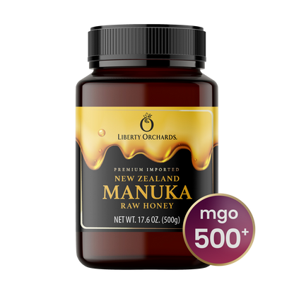 17.6oz MGO 500+ Manuka raw Honey - Liberty Orchards