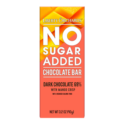 No Sugar Added Dark chocolate bar with mango crisp - Liberty Orchards