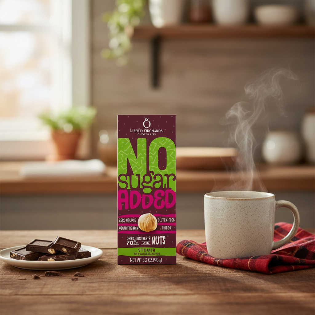 No Sugar Dark chocolate bar with nuts