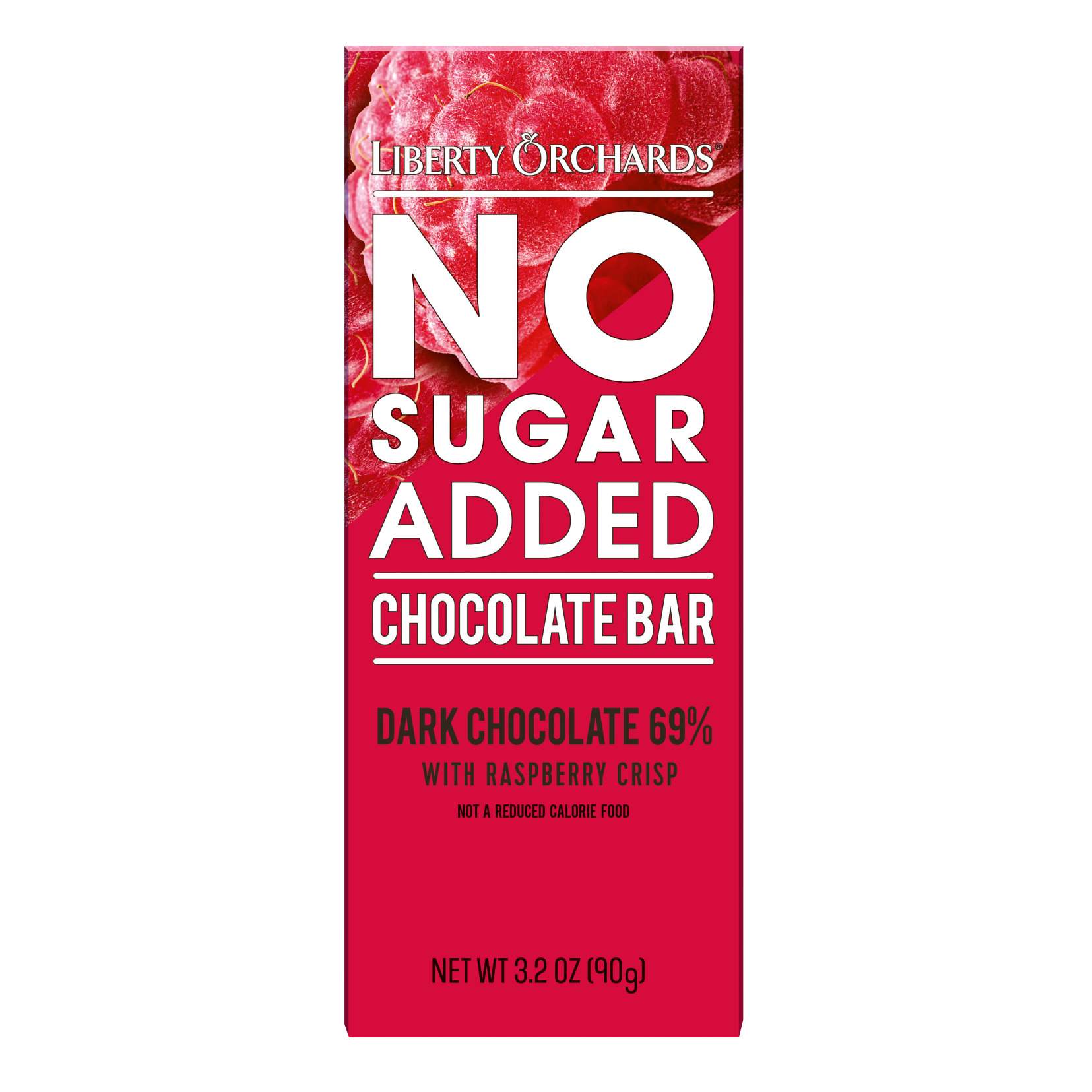 No Sugar Added Dark chocolate bar with raspberry crisp - Liberty Orchards