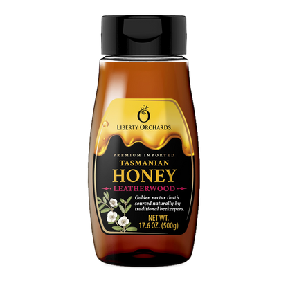 17.6oz Honey Leatherwood (squeeze bottle) - Liberty Orchards
